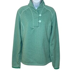 The North Face Women's L Crescent Ridge Shawl Collar Green Fleece Pullover